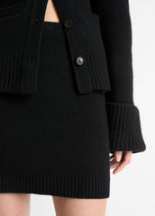 Double-Face Wool & Cashmere-Blend Mini Skirt in Skirts - BLACK