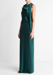 Satin Bias Column Skirt in Skirts - JUNIPER