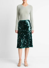 Paillette Bias Skirt in Skirts - JUNIPER