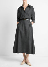 Italian Jaspe Full Skirt in Skirts - MEDIUM HEATHER GREY