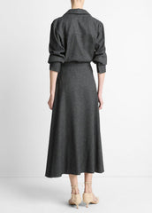 Italian Jaspe Full Skirt in Skirts - MEDIUM HEATHER GREY