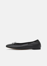 Darla Leather Ballet Flat in Loafers & Flats - BLACK