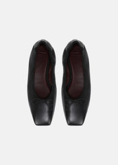 Darla Leather Ballet Flat in Loafers & Flats - BLACK