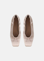 Darla Satin Ballet Flat in Loafers & Flats - CASA ROSA