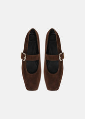 Daniela Suede Mary Jane Flat in Loafers & Flats - CLOVE