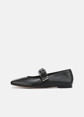 Daniela Leather Mary Jane Flat in Loafers & Flats - BLACK