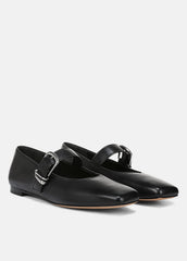 Daniela Leather Mary Jane Flat in Loafers & Flats - BLACK