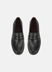 Siena Leather Lug-Sole Loafer in Loafers & Flats - BLACK