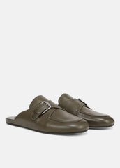Minetta Leather Loafer Mule in Loafers & Flats - MILITARE