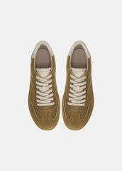 Oasis Contrast-Edge Suede Sneaker in Sneakers - OLIVEWOOD/FLAX