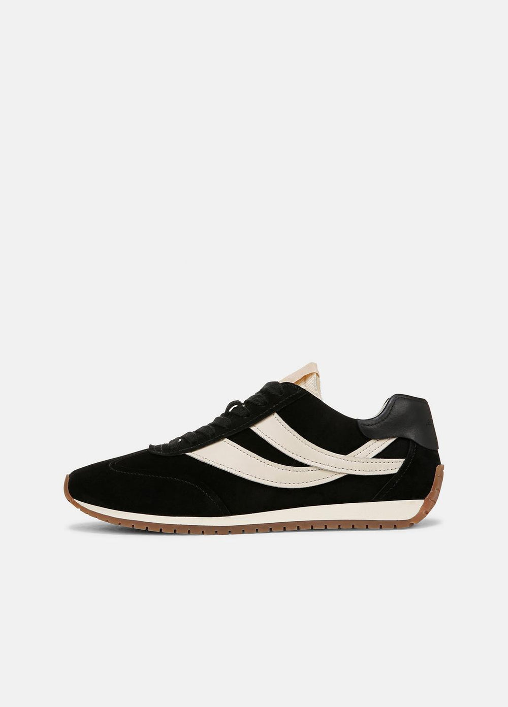 Oasis Suede and Leather Runner Sneaker in Sneakers - BLACK