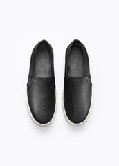 Women's Blair Perforated Leather Sneakers - BLACK