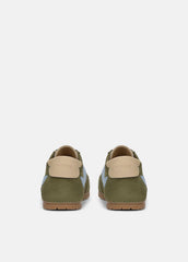 LA Suede & Leather Runner Sneaker in Sneakers - LODEN GREEN/GLACIAL BLUE