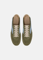 LA Suede & Leather Runner Sneaker in Sneakers - LODEN GREEN/GLACIAL BLUE