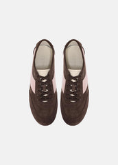 LA Suede & Leather Runner Sneaker in Sneakers - DARK MOCHA/ROSEWATER