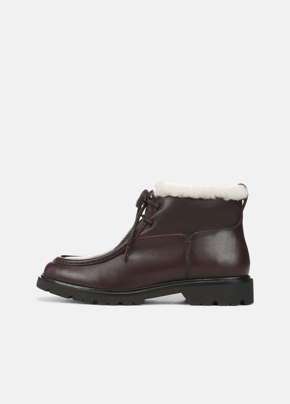 Sierra Shearling-Lined Lug-Sole Boot in Boots - CHILI BROWN