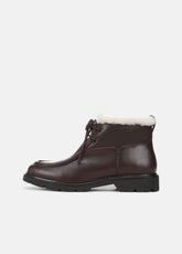 Sierra Shearling-Lined Lug-Sole Boot in Boots - CHILI BROWN