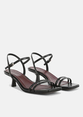Tilda Leather Heeled Sandal in Heels - BLACK