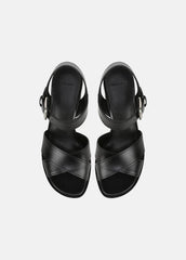 Salma Leather Heeled Sandal in Heels - BLACK