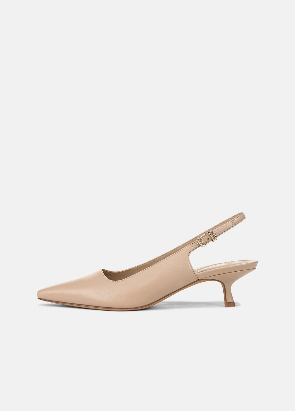Sabra Leather Slingback Heel in Heels - WARM ALMOND