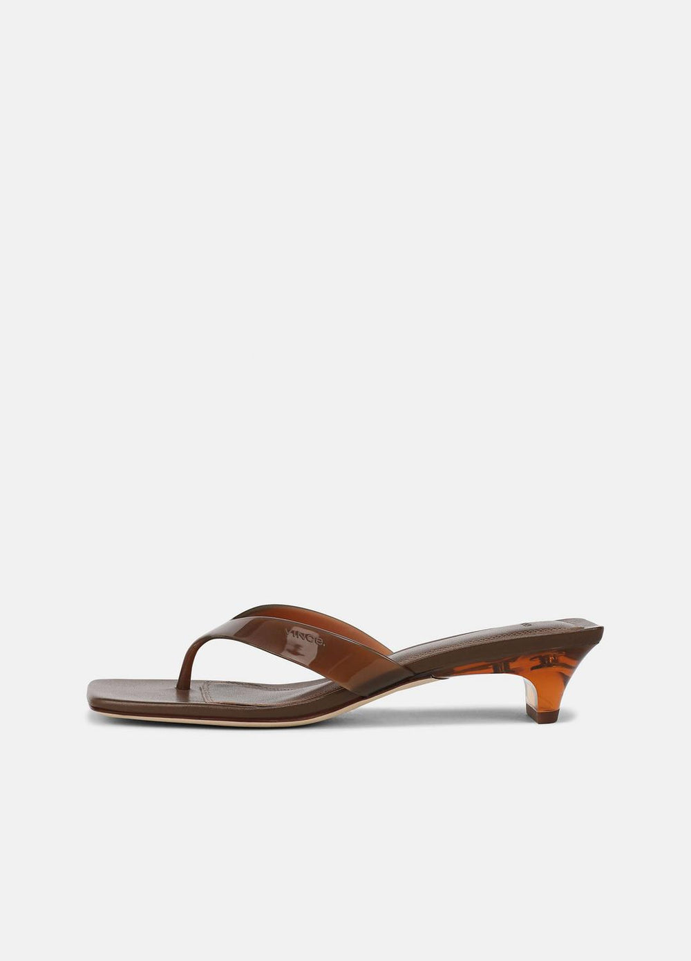 San Juan Jelly Heeled Thong Sandal in Sandals - SADDLE