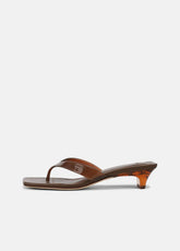 San Juan Jelly Heeled Thong Sandal in Sandals - SADDLE