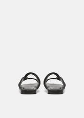 Vilma Leather Slide Sandal in Sandals - BLACK