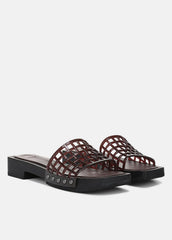 Barbara Jelly Slide Sandal in Sandals - GANACHE