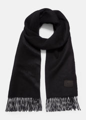 Double-Face Cashmere Scarf in Scarves & Hats - BLACK