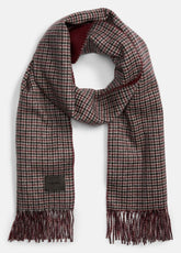 Micro-Houndstooth Cashmere Scarf in Scarves & Hats - BORDEAUX