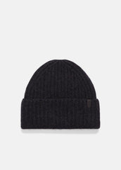 Plush Cashmere Chunky-Knit Beanie in Scarves & Hats - H CHARCOAL