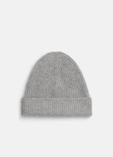 Brushed Cashmere Beanie in Scarves & Hats - HEATHER GREY