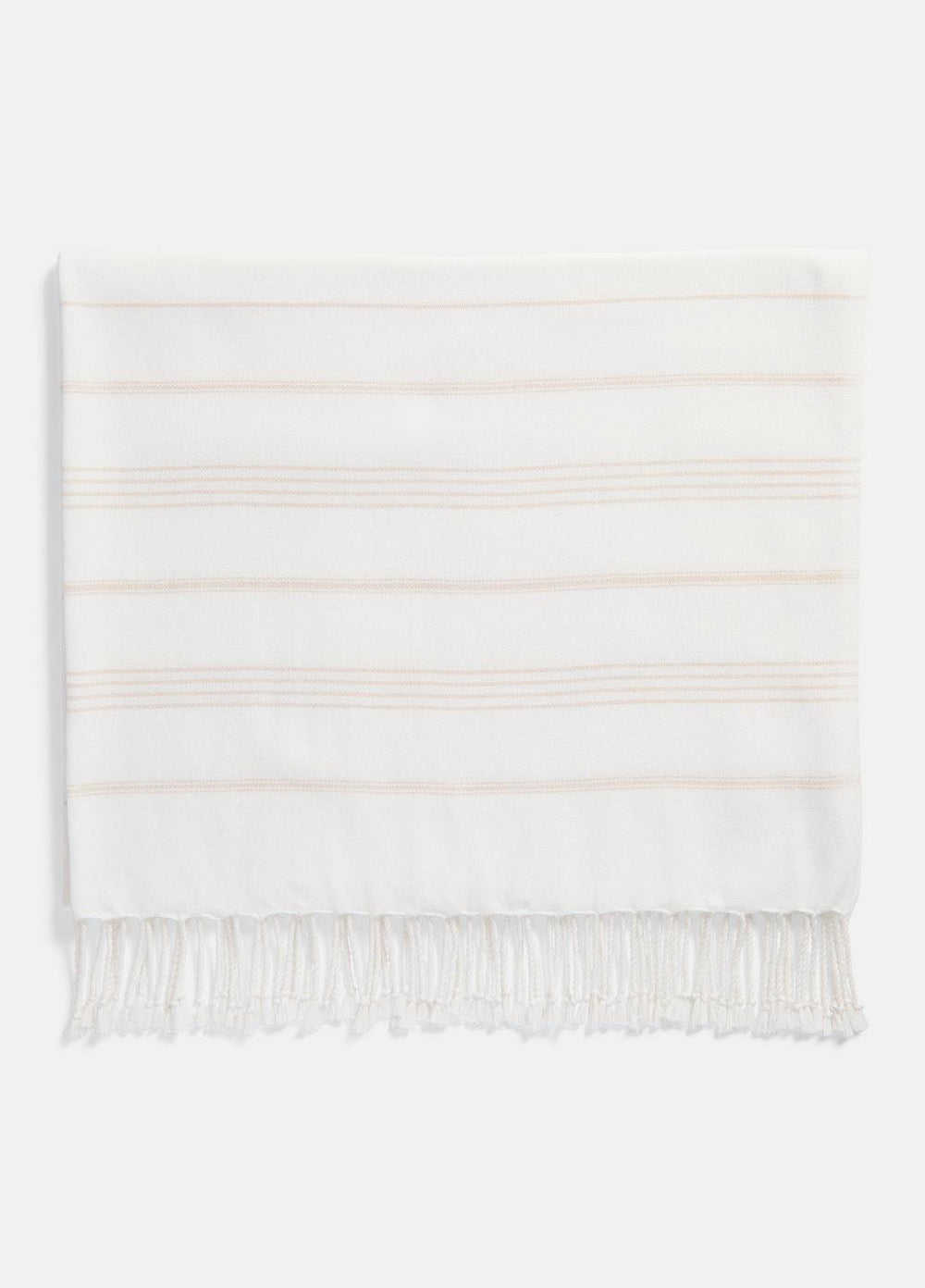 Stripe Cotton-Cashmere Wrap in Scarves & Hats - WHITE/TUSK