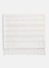 Stripe Cotton-Cashmere Wrap in Scarves & Hats - WHITE/TUSK
