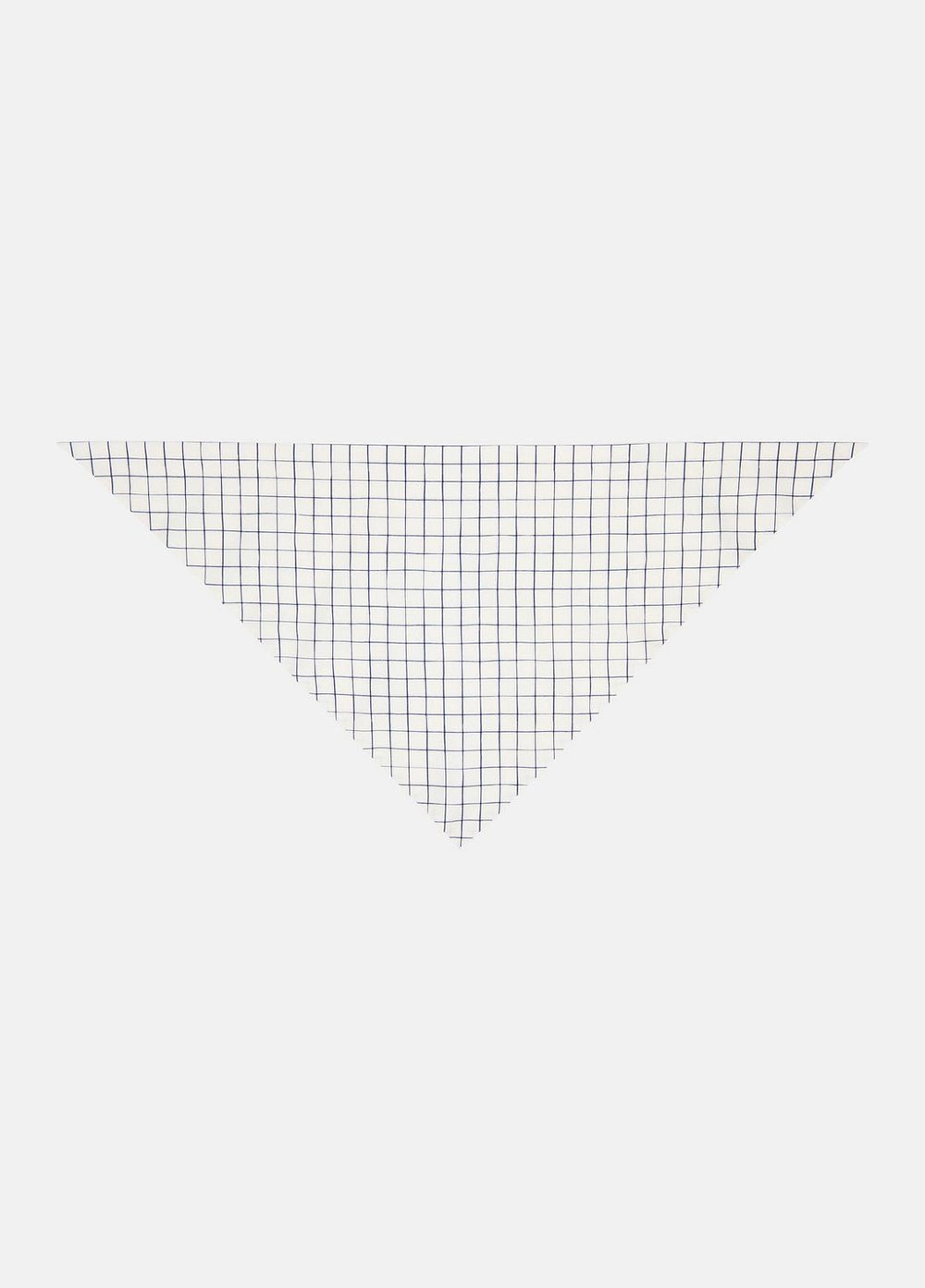 Trellis Plaid Cotton-Blend Headkerchief in Scarves & Hats - OFF WHITE/NAVY