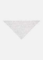 Trellis Plaid Cotton-Blend Headkerchief in Scarves & Hats - OFF WHITE/NAVY
