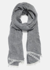 Cotton Gauze Bi-Color Scarf in Scarves & Hats - PAPYRUS/COASTAL BLUE