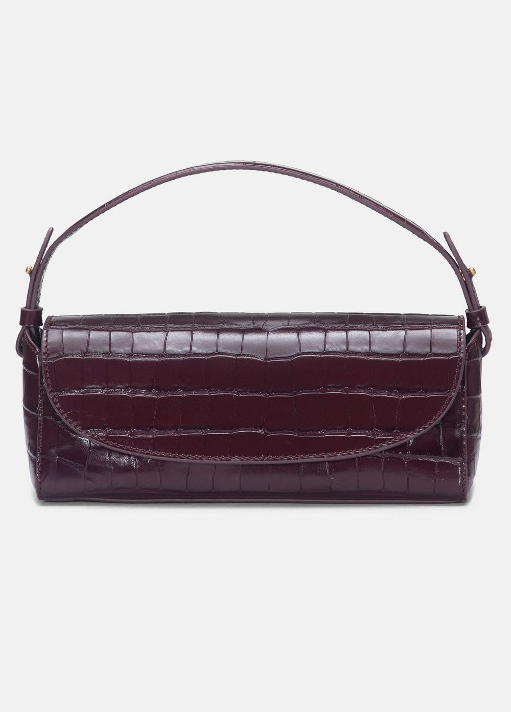 Sabrina Croc-Embossed Leather Mini Top-Handle Bag in Handbags - BORDEAUX