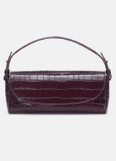 Sabrina Croc-Embossed Leather Mini Top-Handle Bag in Handbags - BORDEAUX