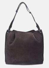 Ava Leather Bucket Bag in Handbags - CACAO