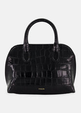Delphine Croc-Embossed Leather Mini Bag in Matching Sets - BLACK