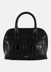 Delphine Croc-Embossed Leather Mini Bag in Matching Sets - BLACK