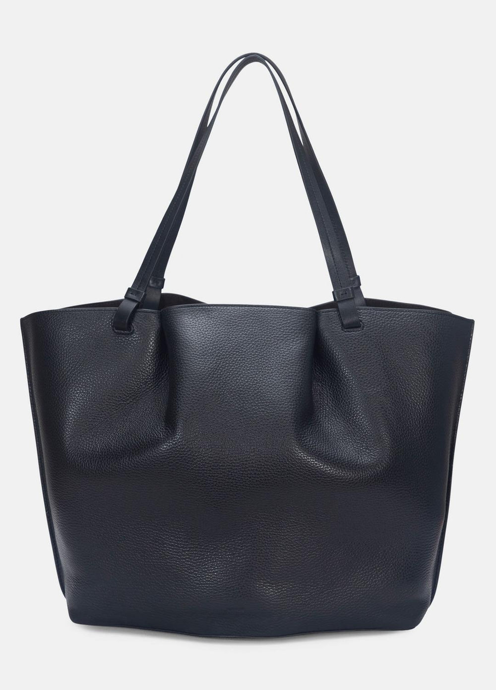 Ava Leather Tote in Handbags - BLACK