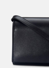 Leather Crossbody Wallet in Handbags - BLACK