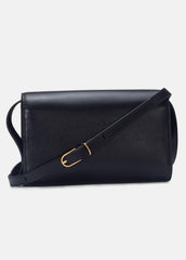 Leather Crossbody Wallet in Handbags - BLACK