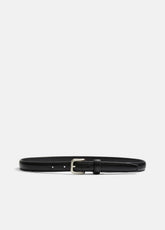Women's Skinny Leather Belt in Accessories - BLACK