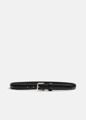 Women's Skinny Leather Belt in Accessories - BLACK