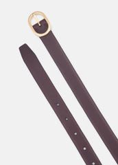 Women's 20mm Spazzolato Leather Belt in Belts - CACAO BROWN