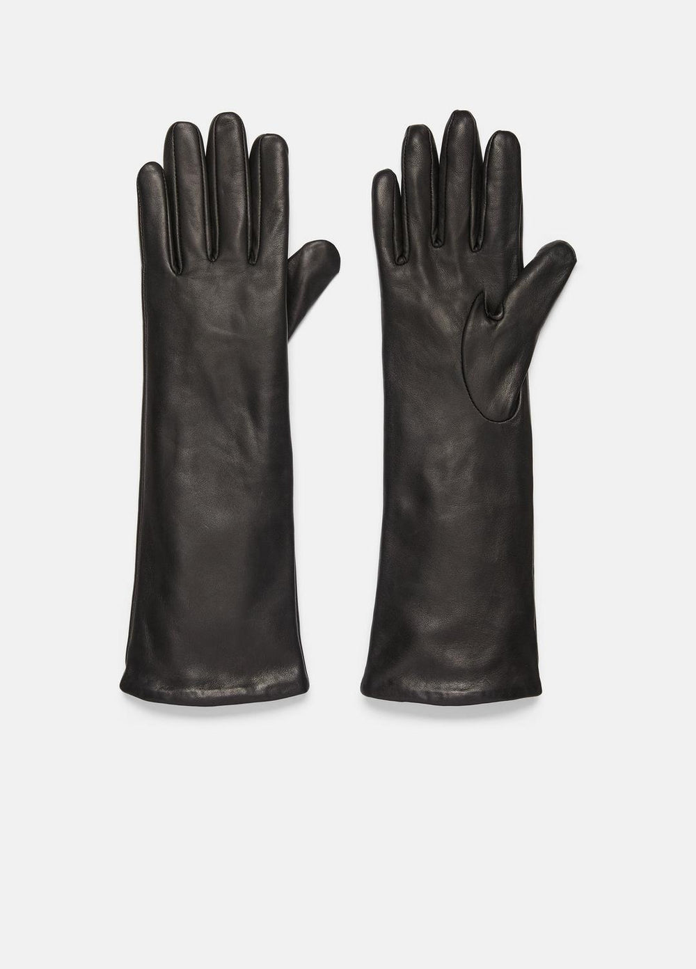 Cashmere-Lined Medium Leather Glove in Gloves - BLACK