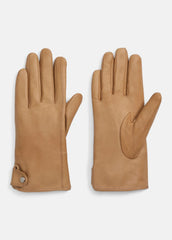 Cashmere-Lined Leather Snap Glove in Gloves - BRUNA